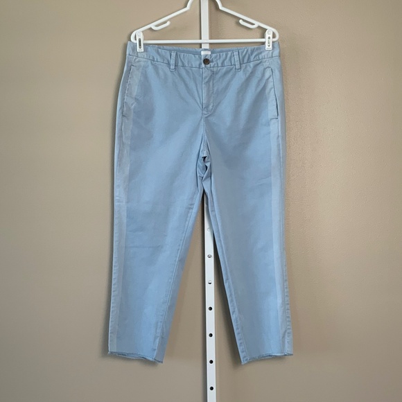 GAP Cropped Tuxedo Stripe Girlfriend Chino - Picture 1 of 16